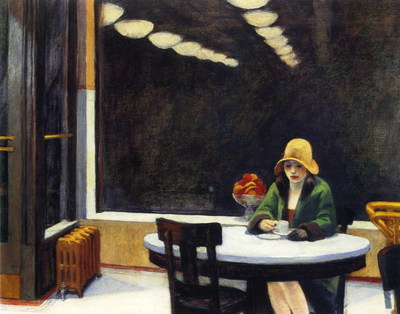 1274x1000 Automat Painting By Edward Hopper Art Reproduction - Automat Painting