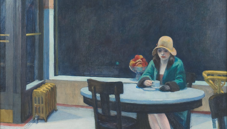 755x430 Fiction Inspired By Edward Hopper Literary Hub - Automat Painting