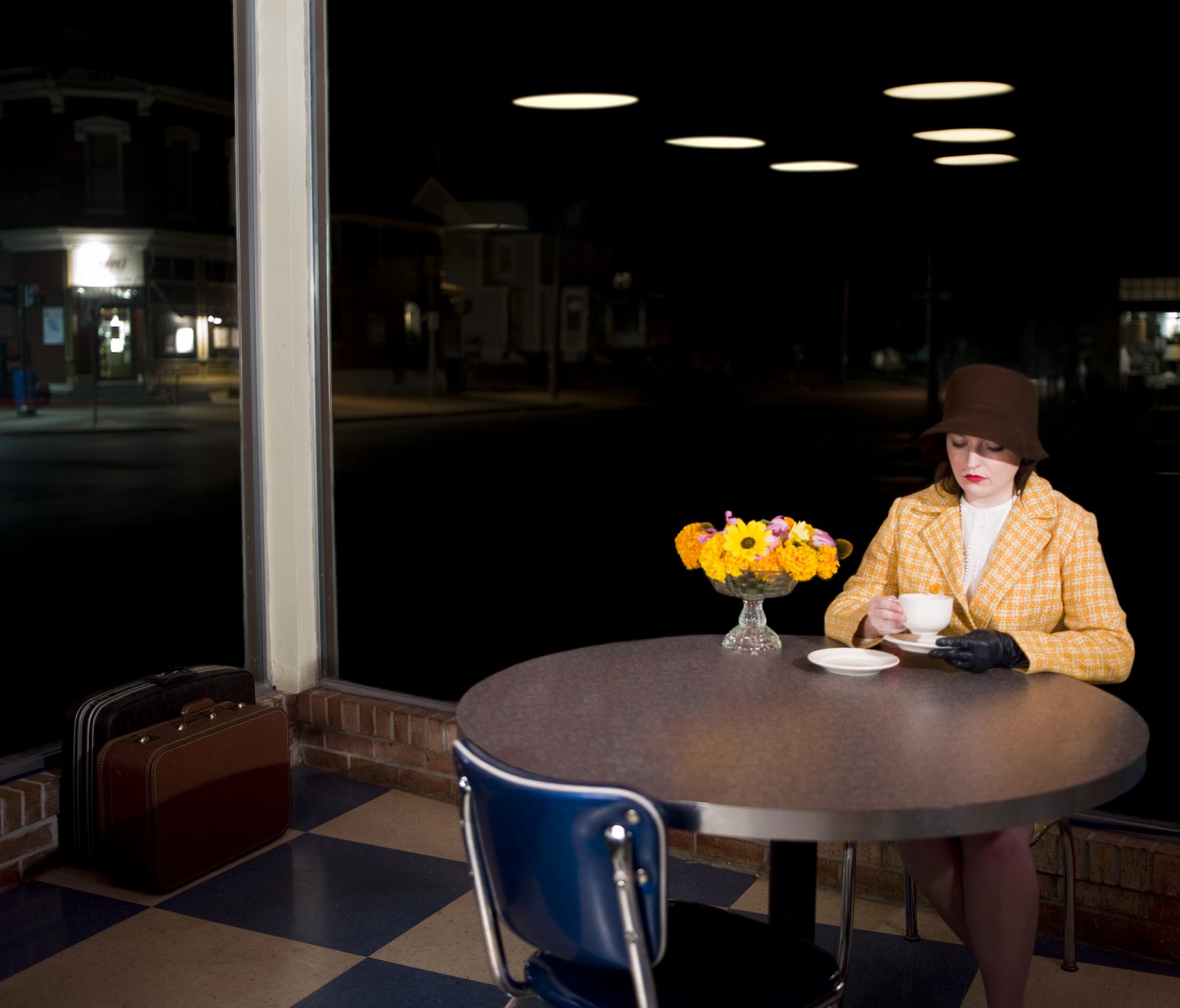 1600x1366 I Need A Camera To My Eye, To My Eye, Reminding. Hopper Painting - Automat Painting