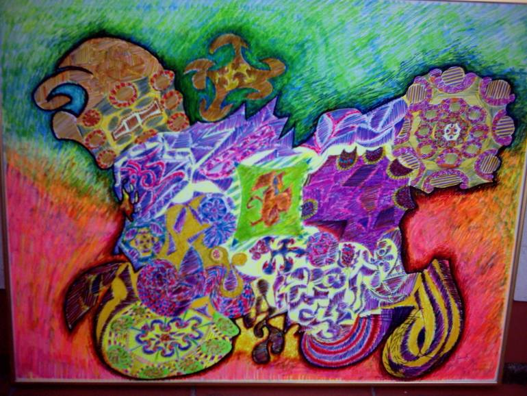 770x578 Saatchi Art Mythological Automatism Drawing By Angel Fermoselle - Automatism Painting