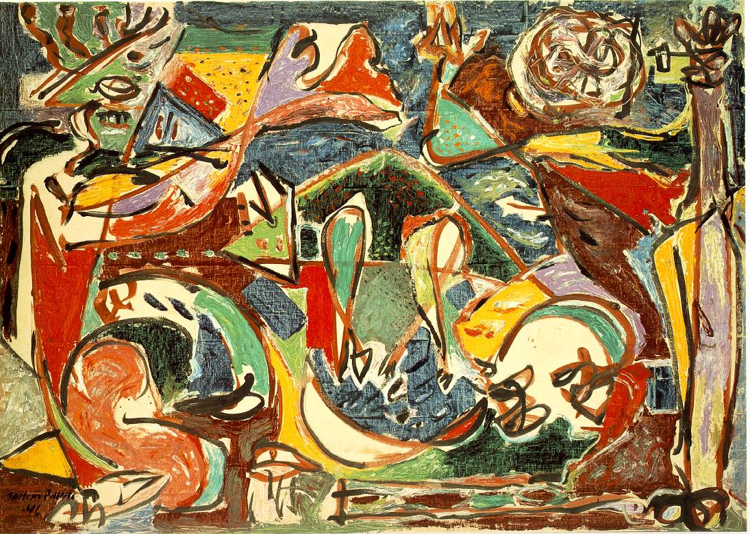 1095x781 Webmuseum Pollock, Jackson - Automatism Painting