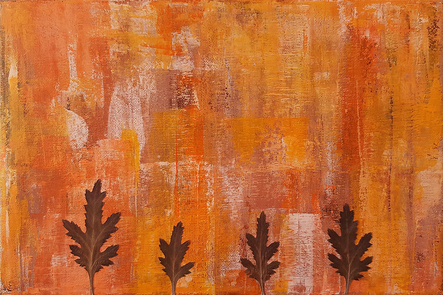 900x600 Autumn Abstract Art Painting By Kathleen Wong - Autumn Abstract Painting