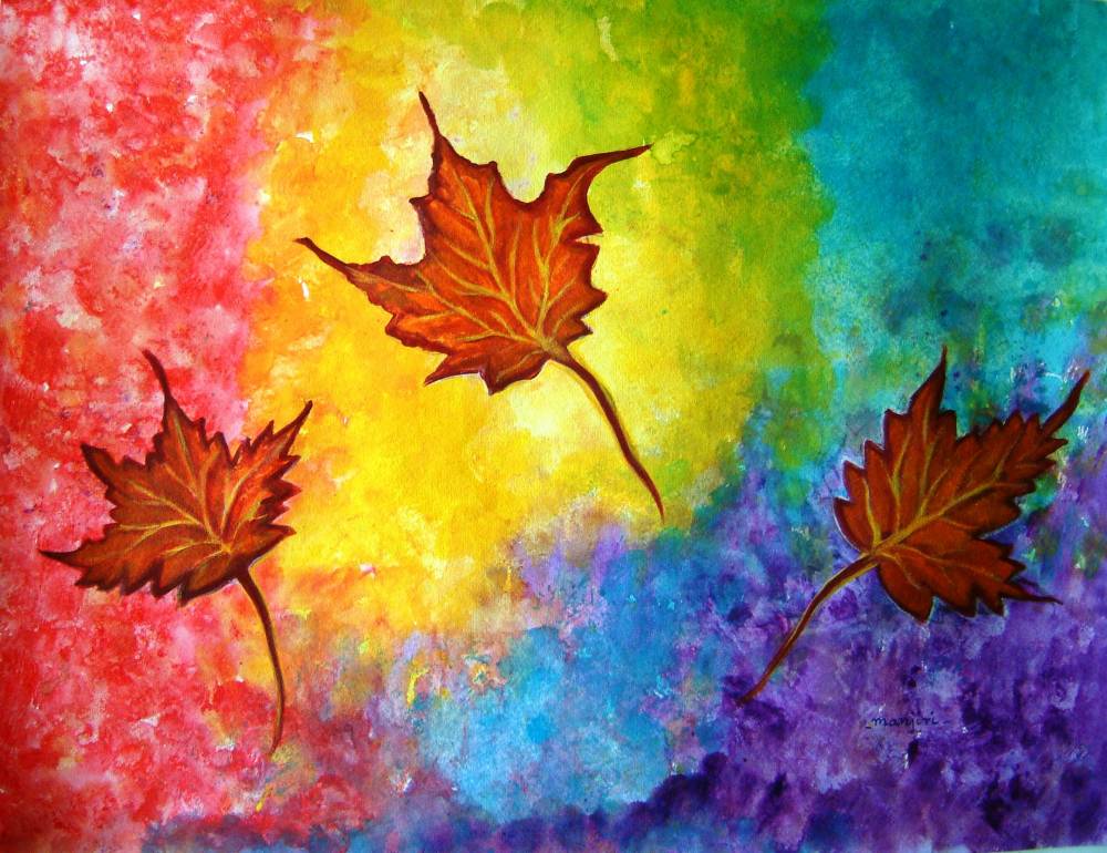 1000x770 Autumn Bliss Colorful Abstract Painting - Autumn Abstract Painting