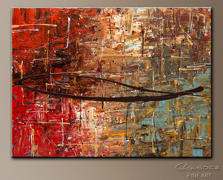 743x600 Canvas Painting Autumn Acrylic Paintings - Autumn Abstract Painting