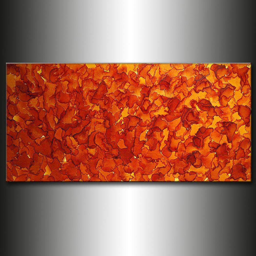 1000x1000 Original Modern Abstract Painting ,contemporary Yellow Ocher - Autumn Abstract Painting