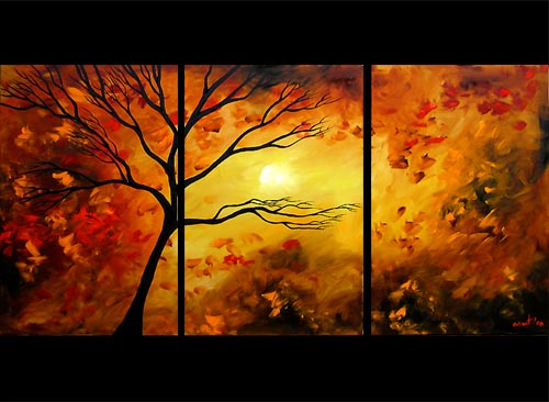 500x366 Painting - Autumn Abstract Painting