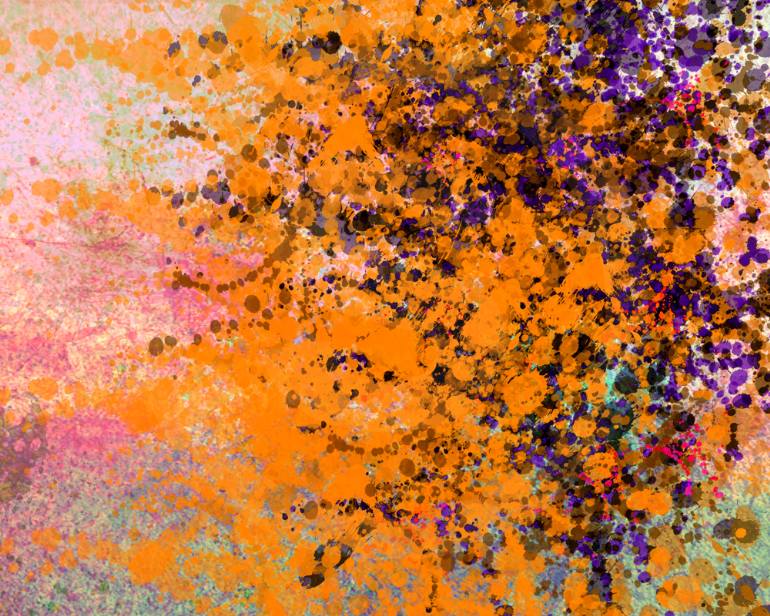 770x616 Saatchi Art Splash Abstract Autumn Painting - Autumn Abstract Painting