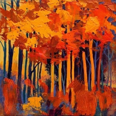 475x475 Mixed Media Original Art Paintings - Autumn Abstract Painting