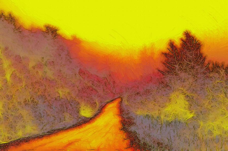 900x596 Abstract Autumn Painting By Steve K - Autumn Abstract Painting