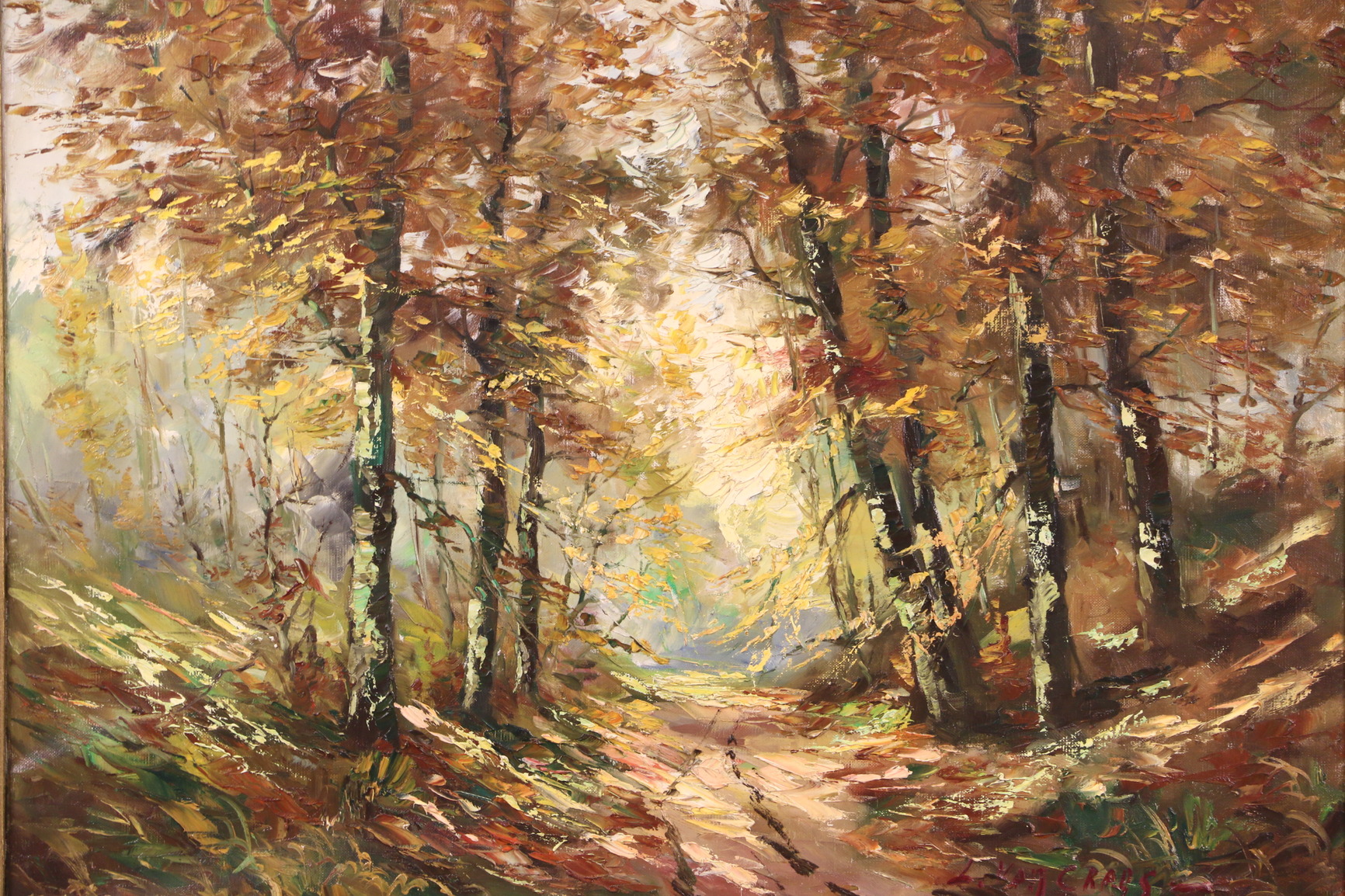 1732x1154 Sold - Autumn Forest Painting