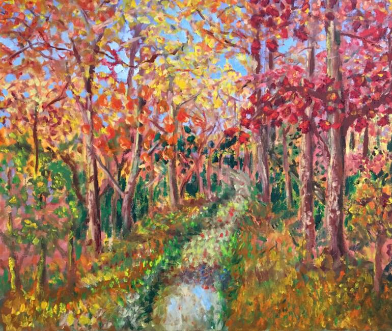 770x650 Saatchi Art Autumn Forest Painting By Bill Neary - Autumn Forest Painting