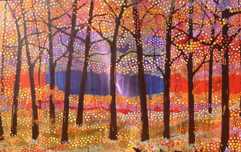 770x487 Saatchi Art Autumn Forest Painting By Enriqueta Ahrensburg - Autumn Forest Painting