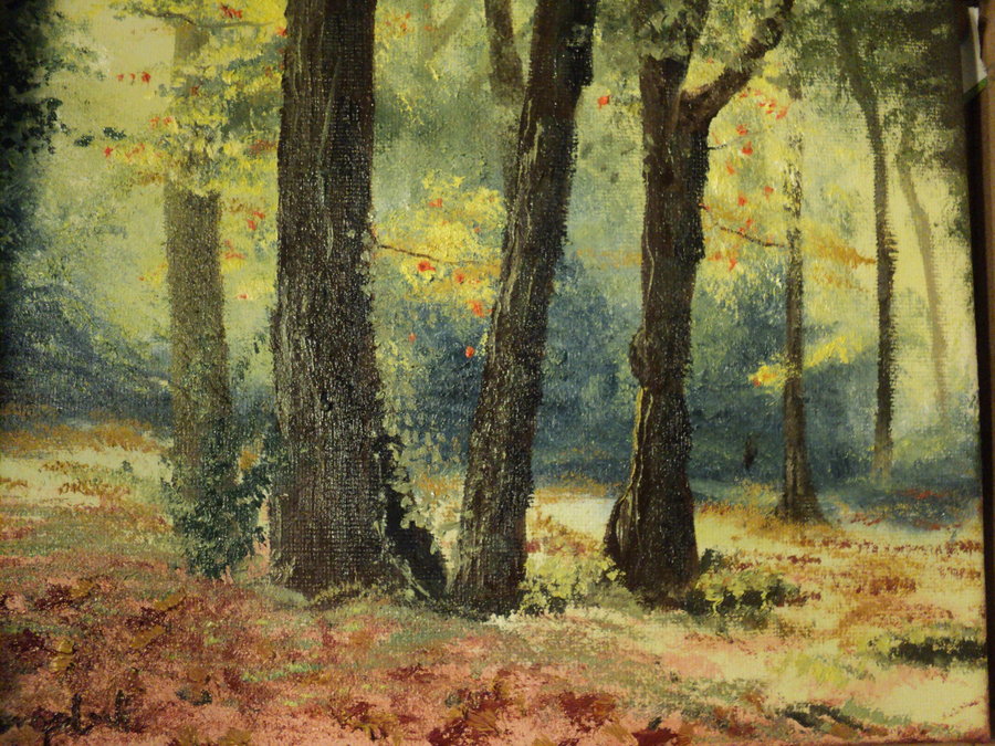 900x675 Autumn Forest - Autumn Forest Painting