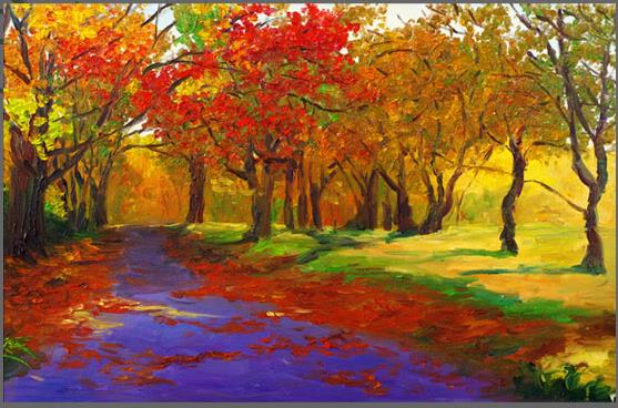 Autumn Forest Painting at PaintingValley.com | Explore collection of ...