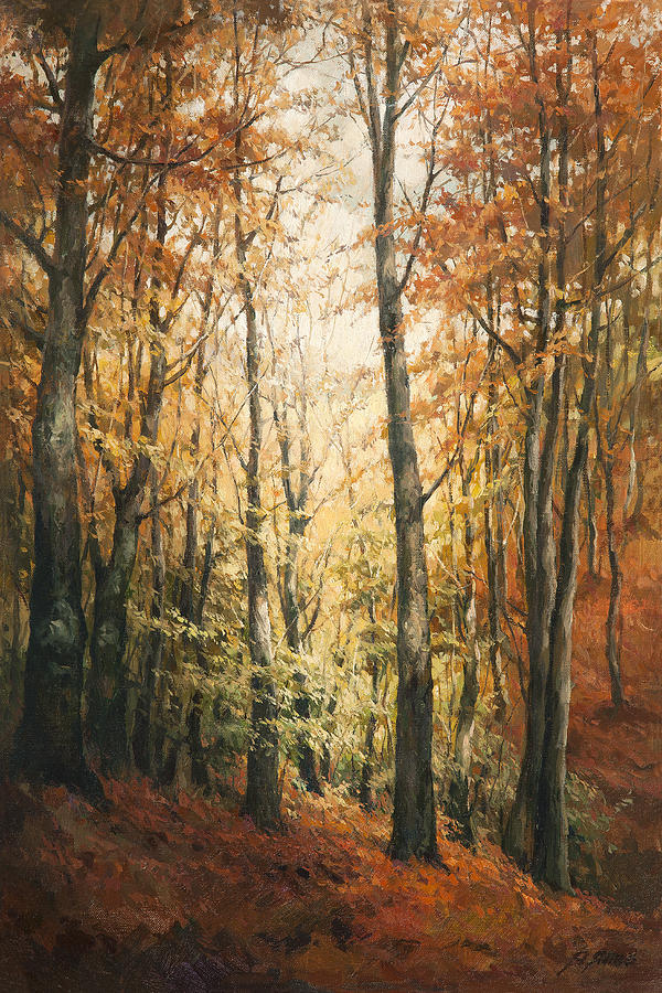 600x900 Autumn Forest Painting By Yanko Yanev - Autumn Forest Painting