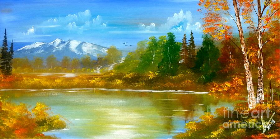 900x446 Autumn Landscape Painting By Collin A Clarke - Autumn Landscape Painting