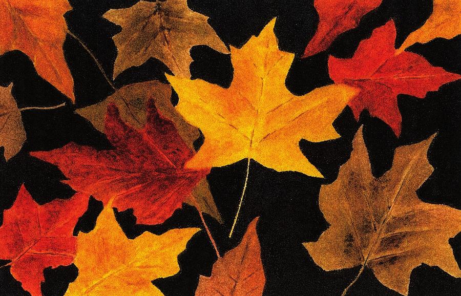 900x578 Autumn Leaves Painting By Michael Vigliotti - Autumn Leaves Painting