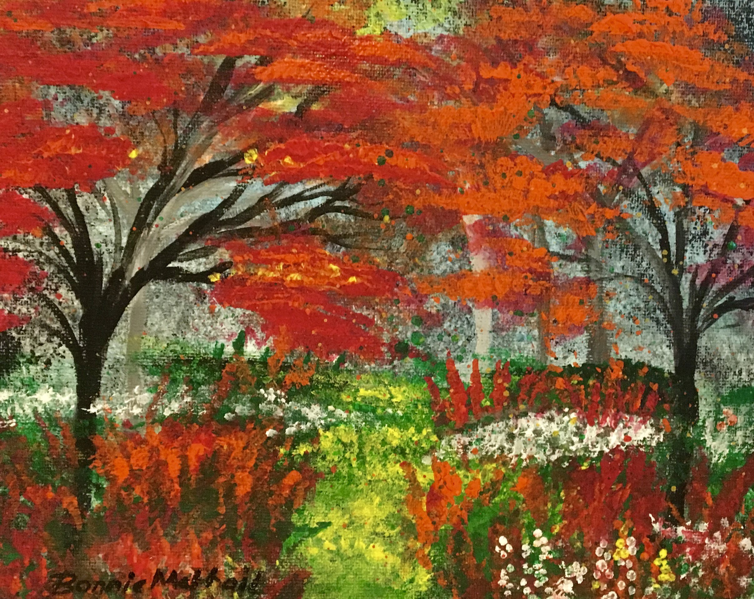 2413x1916 Diy Acrylic Painting Lesson Autumn Leaves - Autumn Leaves Painting