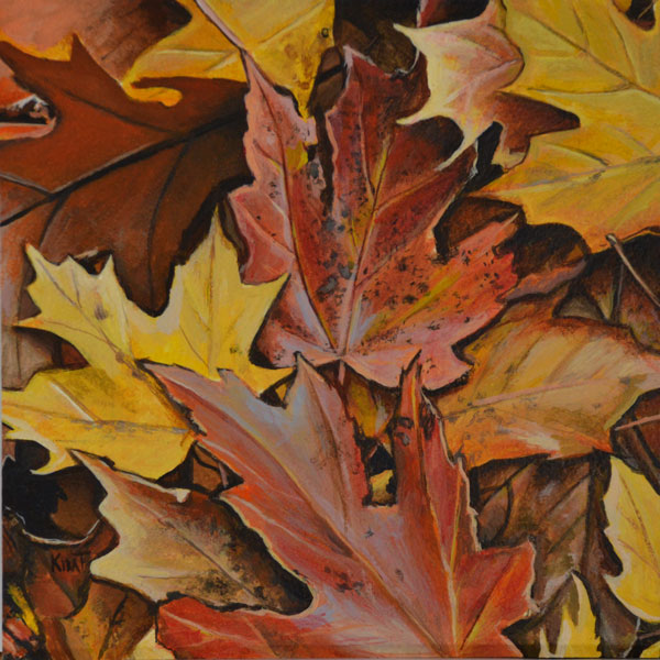600x600 Paintings By Kim Testone Step By Step On The Easel - Autumn Leaves Painting
