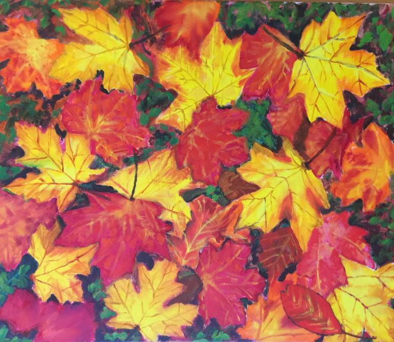 Autumn Leaves Painting at PaintingValley.com | Explore collection of ...