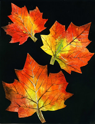 305x400 That Artist Woman Painted Autumn Leaves - Autumn Leaves Painting