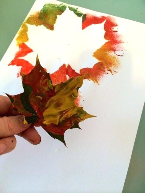 480x640 Preschool Autumn Craft Activities Ideas For Kids Leaf Painting - Autumn Painting For Kids