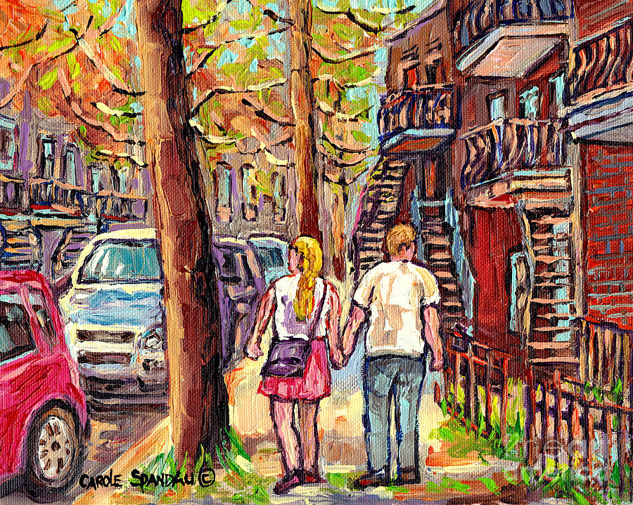 900x719 Fall Foliage Canadian Art Autumn Street Scenes Of Verdun Montreal - Autumn Scenes To Painting