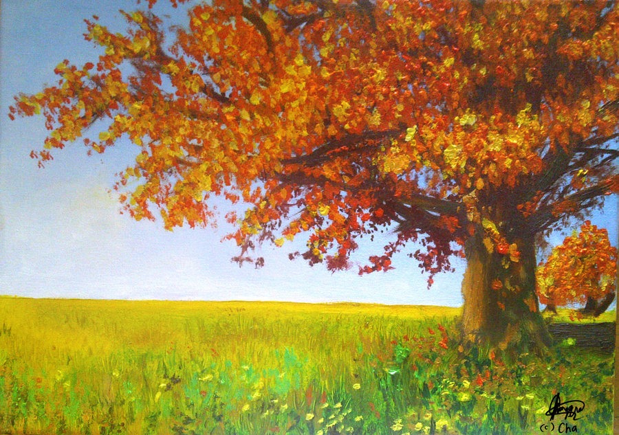 Autumn Tree Painting at Explore collection of