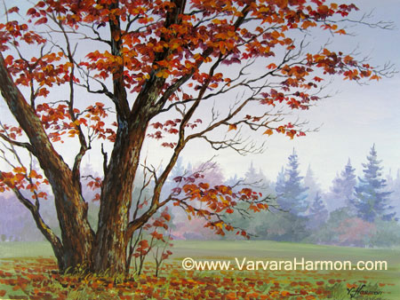 450x338 Autumn Tree, Original Landscape Paintings For The Painting - Autumn Tree Painting