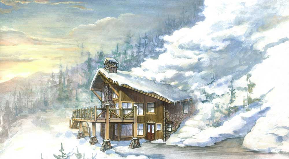 1000x550 Custom Architecture Montezuma, Co - Avalanche Painting
