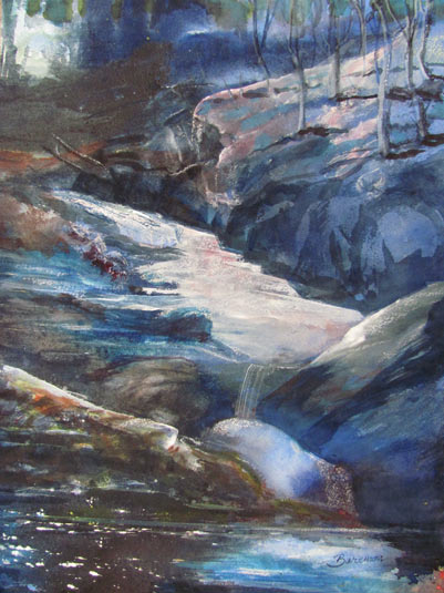 401x535 Pat Barkman, Fine Art, Paintings Of The White Mountains - Avalanche Painting