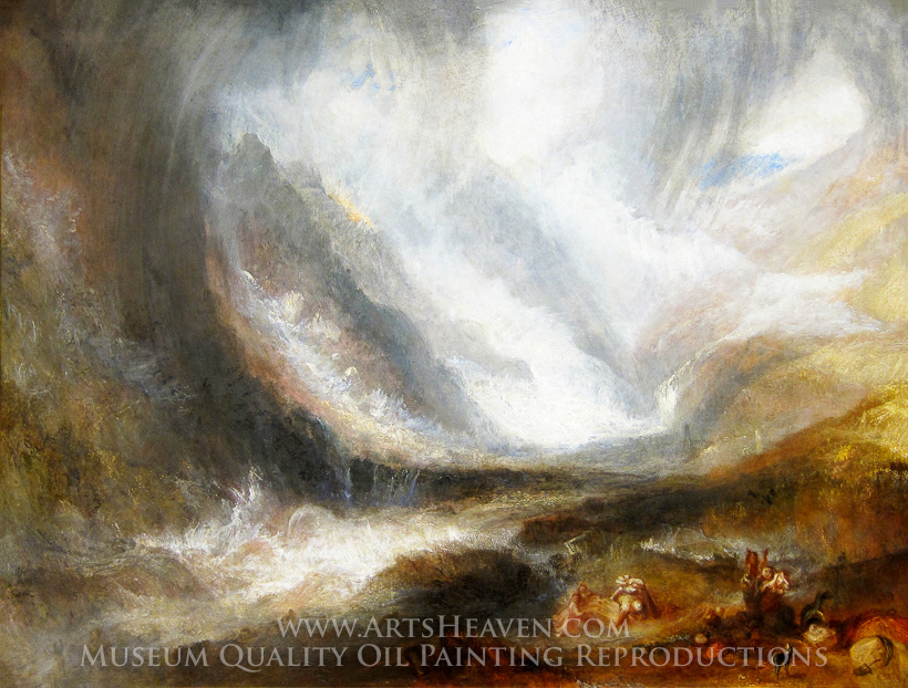 820x622 Reproduction Painting Joseph M. W. Turner Valley Of Aosta - Avalanche Painting