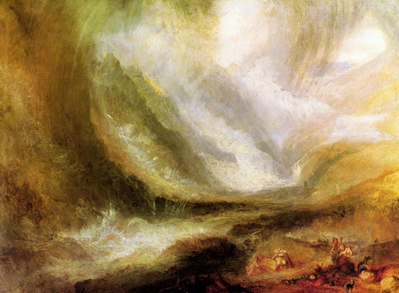 818x600 Snowstorm And Avalanche By Joseph Mallord Turner - Avalanche Painting