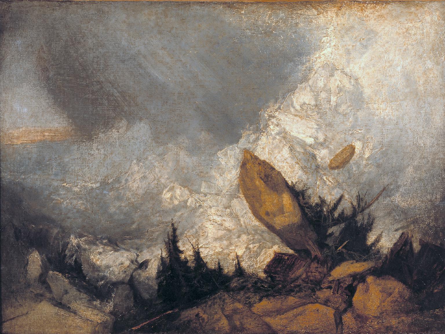 1536x1153 The Fall Of An Avalanche In The Grisons', Joseph Mallord William - Avalanche Painting