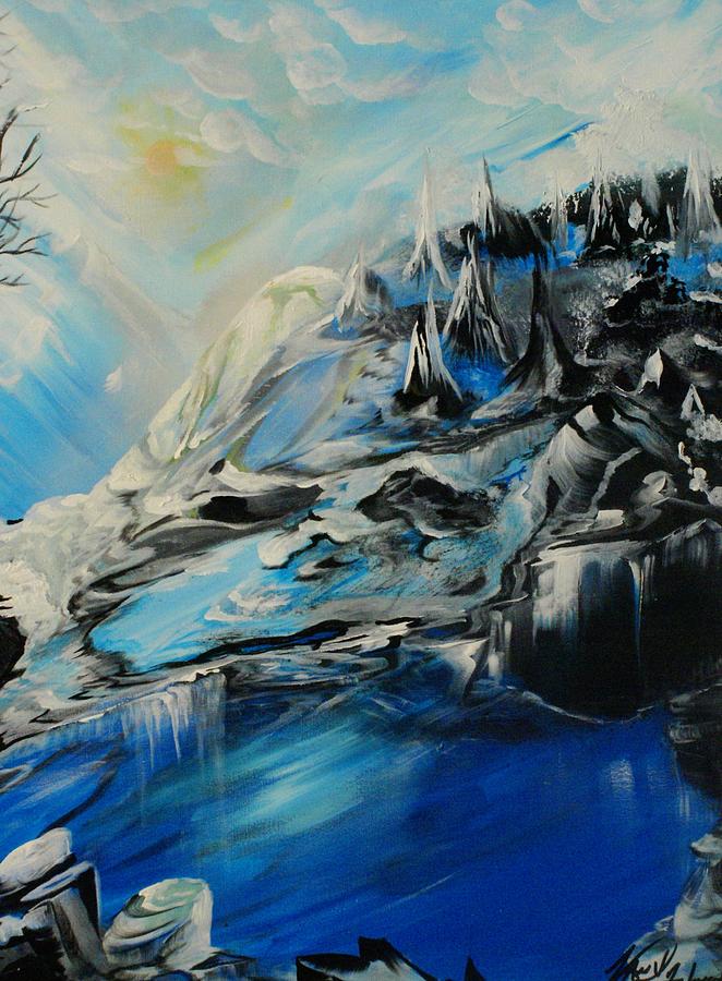 662x900 After He Avalanche Painting By Vanness Johnson - Avalanche Painting