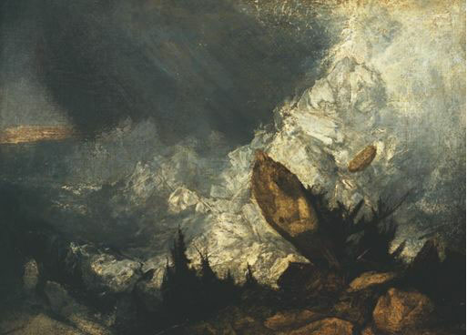 513x368 Turner's The Fall Of An Avalanche In The Grissons - Avalanche Painting