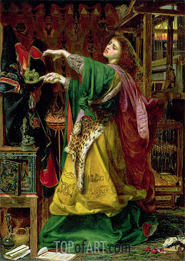 370x522 Morgan Le Fay (Queen Of Avalon) Sandys Painting Reproduction - Avalon Painting