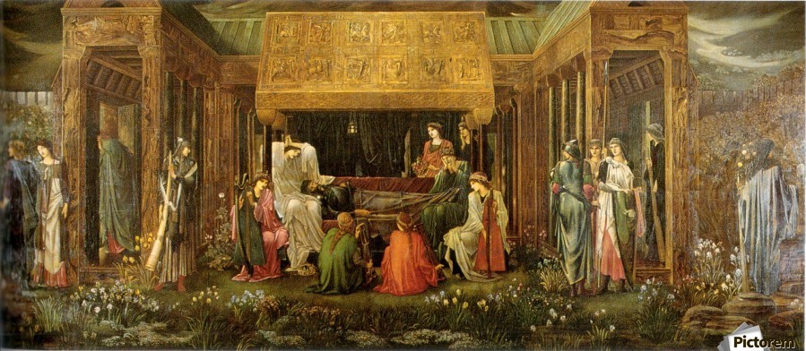 899x392 The Last Sleep Of Arthur In Avalon - Avalon Painting