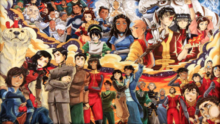 701x394 Celebrate The Legend Of Korra And Avatar The Last Airbender - Avatar The Last Airbender Painting