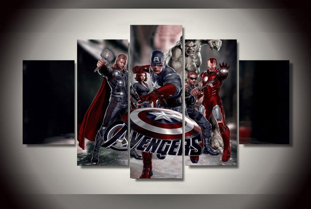 640x430 Hd Printed Avengers Painting On Canvas Room Decoration Print - Avengers Painting
