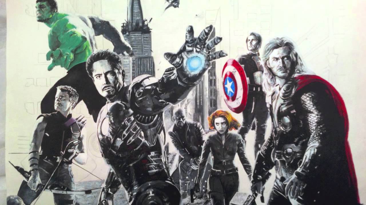 1280x720 The Avengers - Avengers Painting