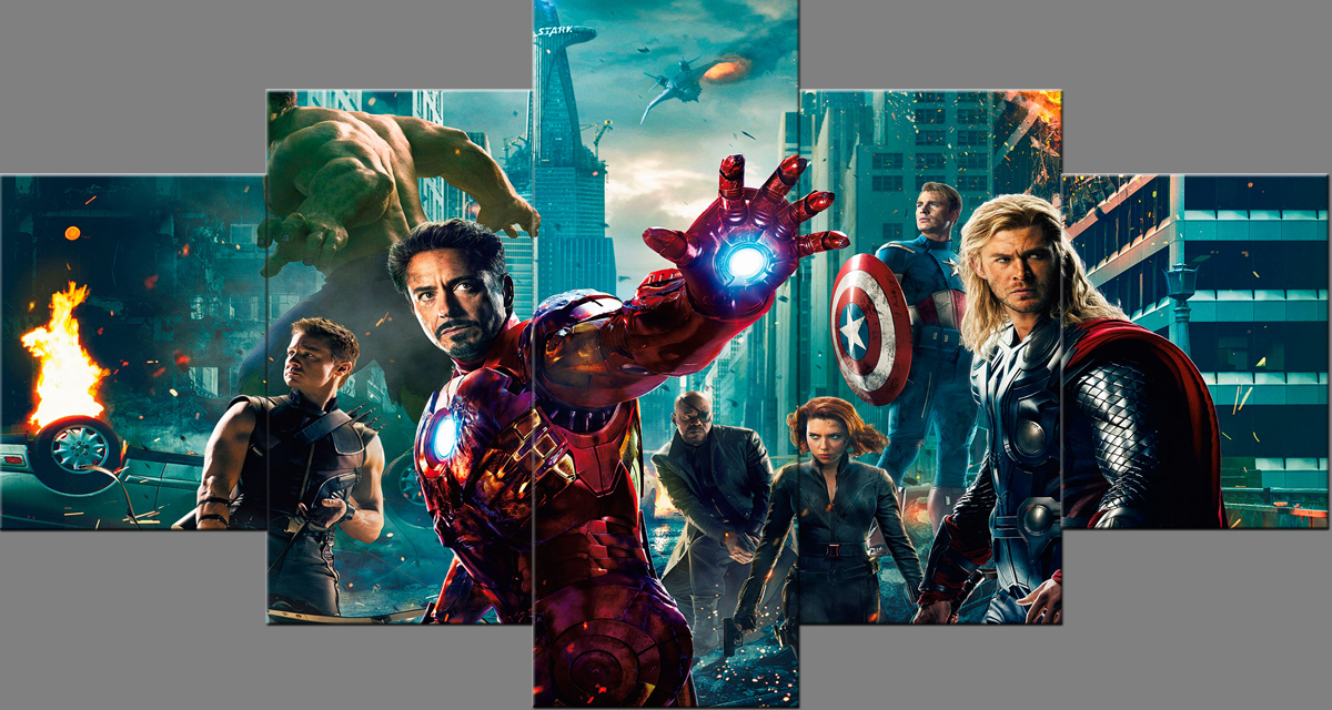 1200x640 The Avengers Paintings Wall Art Giclee Movie Canvas Prints - Avengers Painting