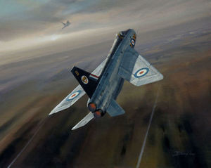 300x239 English Electric Lightning 74 Squadron Aviation Painting Art Print - Aviation Painting