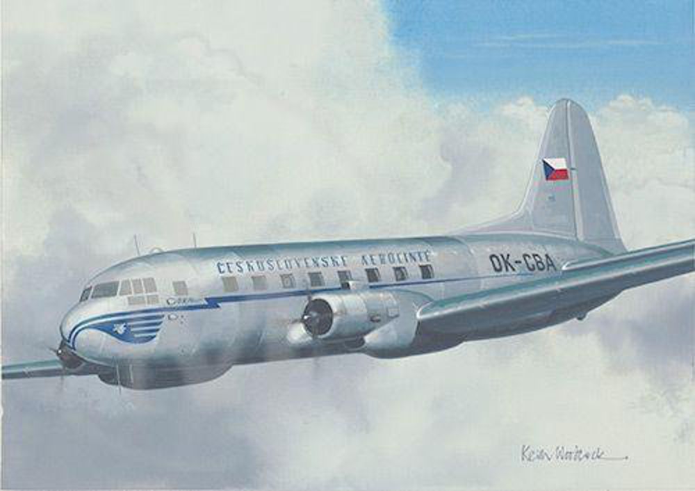 1000x706 Ilyushin Il 12b' Original Aviation Painting By Keith Woodcock - Aviation Painting