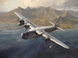 300x221 Short Sunderland Cape Town Boac Aircraft Airliner Aviation - Aviation Painting