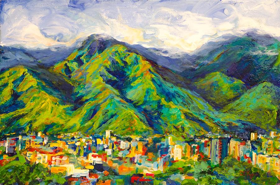 900x597 Mountain Valley Painting By Patricia Maguire - Avila Painting