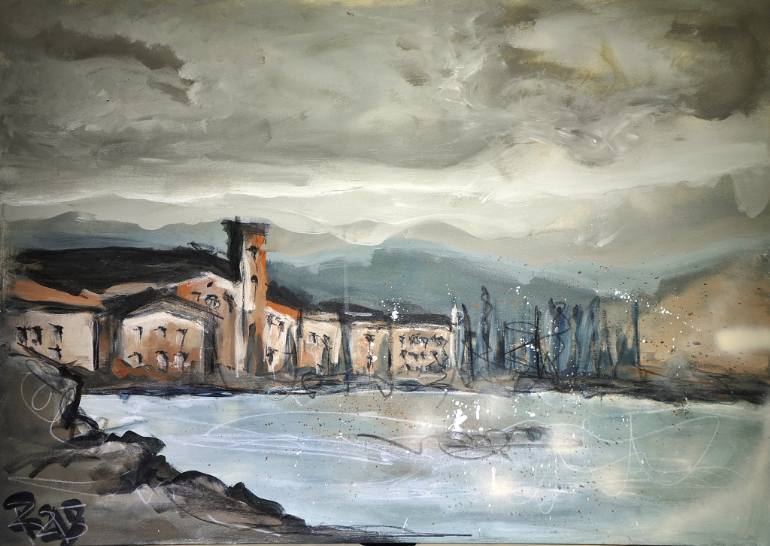 770x546 Saatchi Art El Barco De Avila Painting By Roberto Santa Ursula - Avila Painting