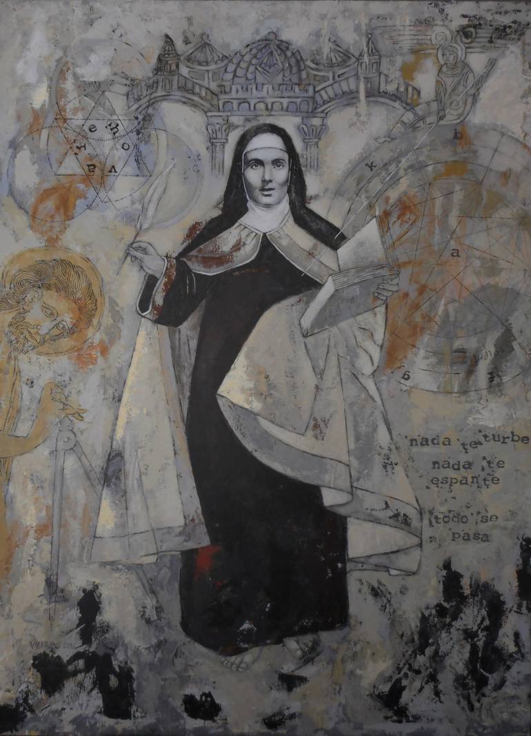 770x1068 Saatchi Art Teresa De Avila Painting By Victoria Martos - Avila Painting