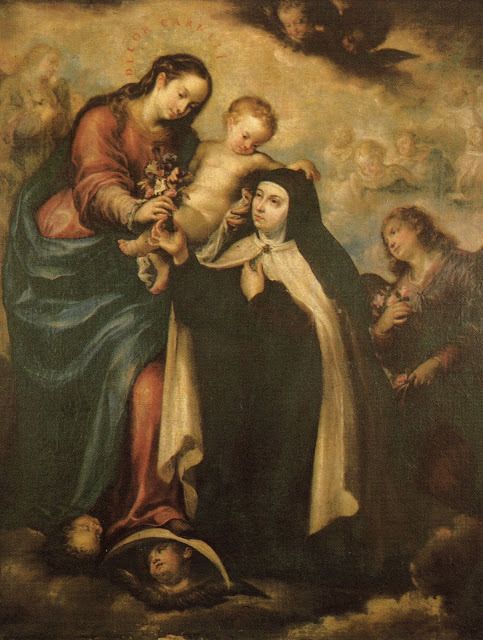 483x640 Virgin Mary And St. Teresa Of Avila - Avila Painting