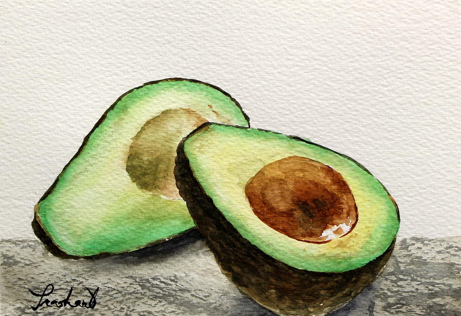 900x617 Avocado Painting By Prashant Shah - Avocado Painting